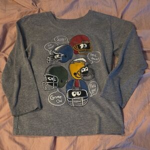 Garanimals Gray Long Sleeve Shirt with Football Helmets